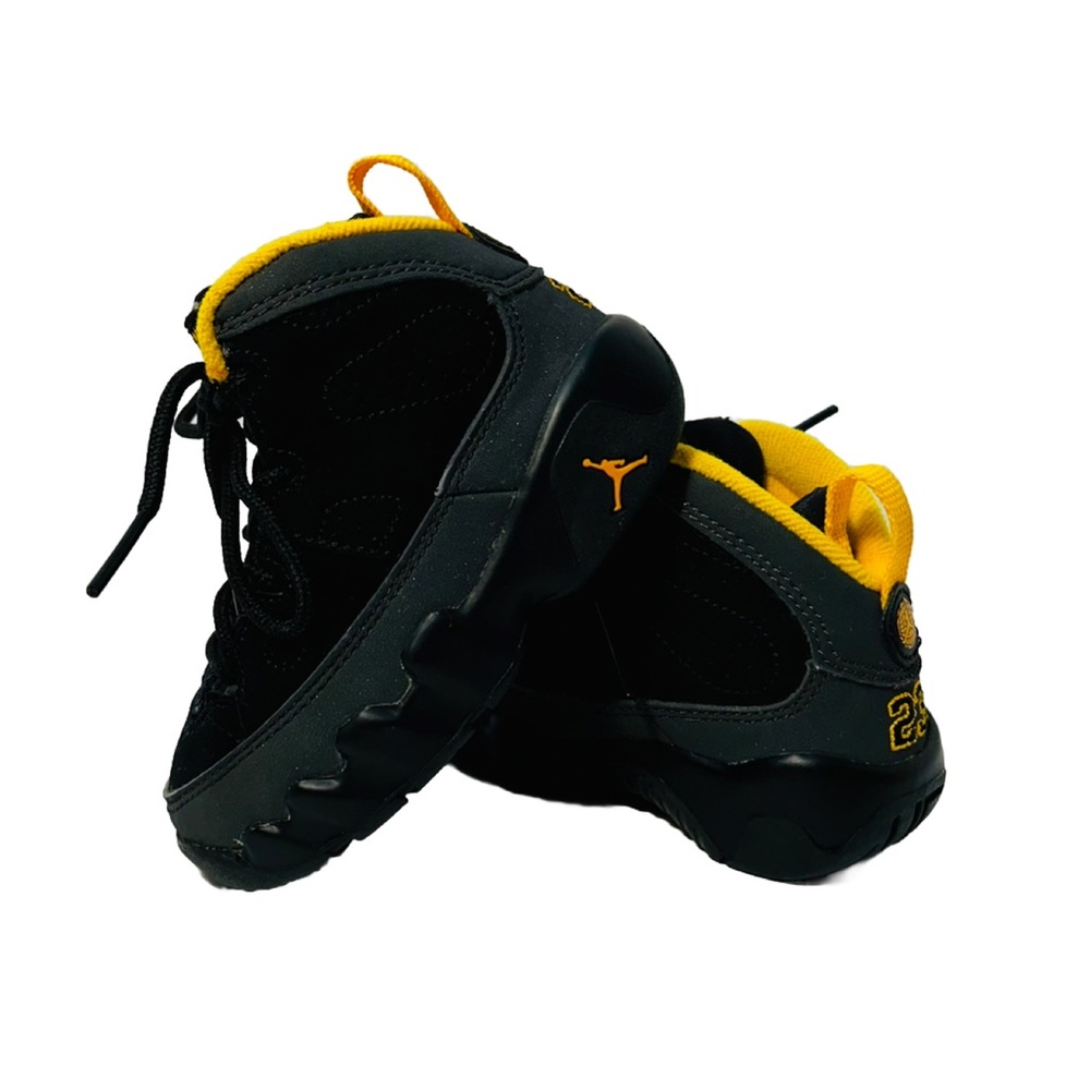 *Nike Air* Jordan 9 Retro TD-Black/University Gold-(401812070)-U.S. Size 5c-Used